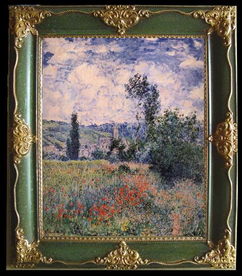 framed  Claude Monet Poppy Field Near Vetheuil, Ta119-4